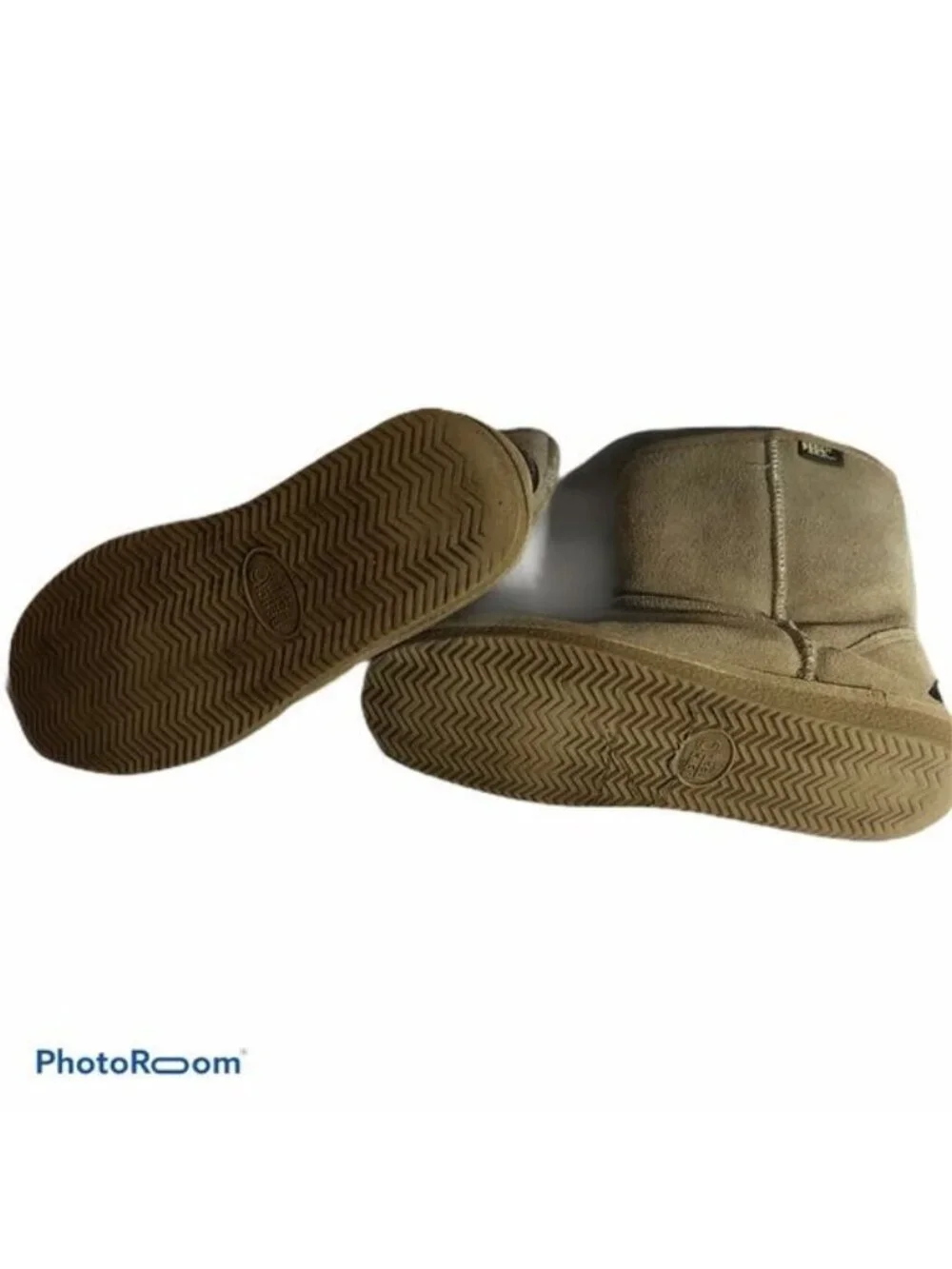 beach feet boots Tan cow suede upper wool lining size 8 women’s men's 5 READ